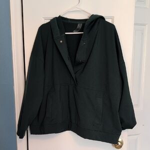 Lou & Grey Dark Green Hooded Pullover